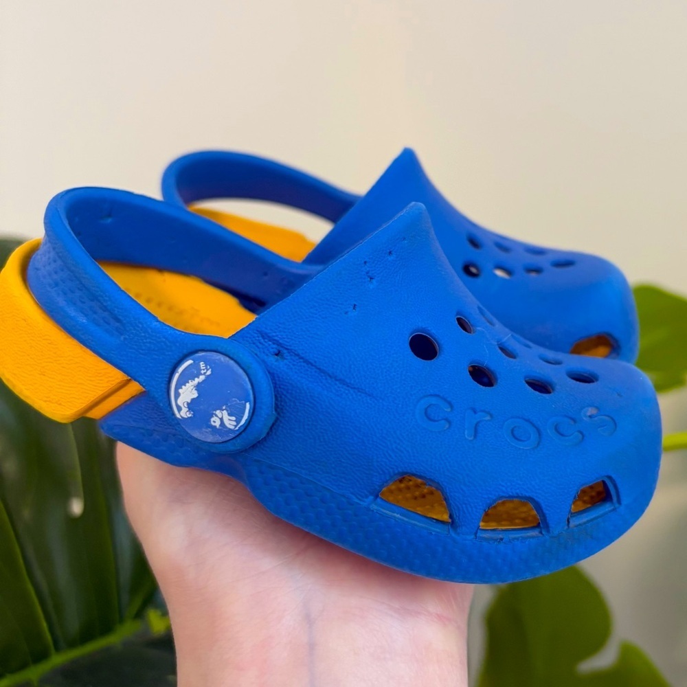 Crocs Blue Unisex Girls Kids Boys Clogs Classic Crocs‎ Size 5